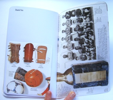 Inside view of the soccer themed notebooks